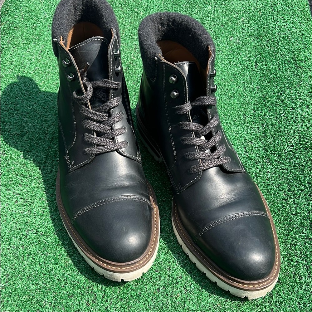 Black Leather Men's Boots